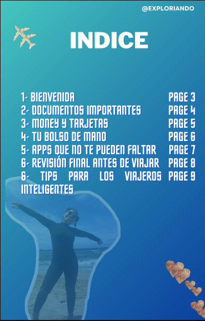 Guía para tu primer viaje — índice de la guía gratuita
